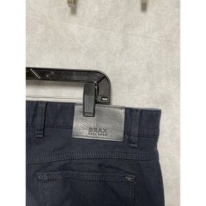 BRAX Pants Men 37x28 Blue Ultralight Cooper‎ Straight Regular Fit Textured Chino